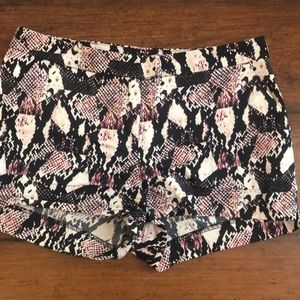 H&M Pink/Black Snake Skin Printed Shorts